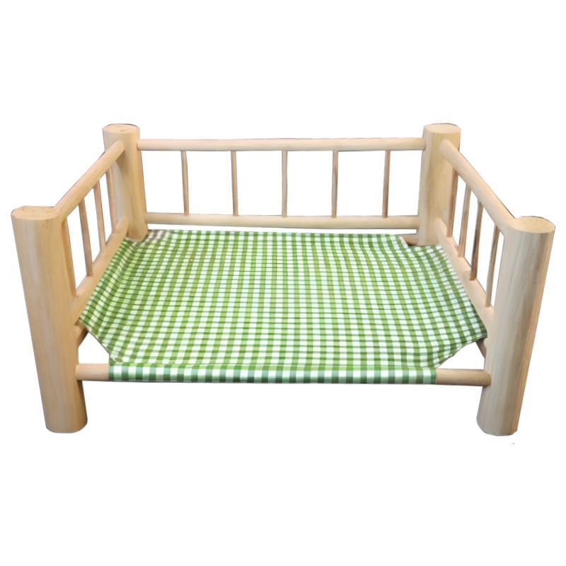 Pat din lemn pentru pisici, cu formă ovală, impermeabil și rezistent la umezeală, cu cuib deasupra solului, pentru toate sezoanele