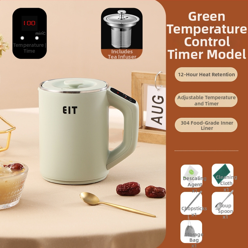 Far Light Elektrický hrnček na zdravý čaj, 800 ml, 300 W, vstavaná vykurovacia platňa, pre 1–2 osoby