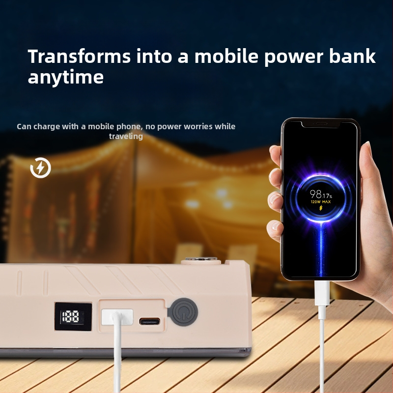 Lumină LED pentru camping, bandă luminoasă portabilă, reîncărcabilă, iluminare de urgență pentru spații în aer liber