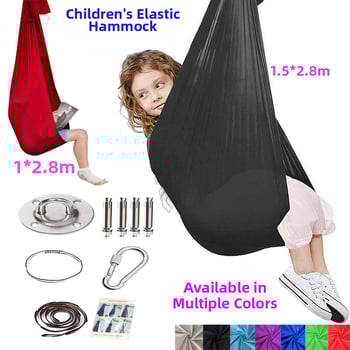 Beltéri szenzoros edzés hintázó gyerekeknek — nejlon felületű függőágy, konzol nélkül, max terhelés 200 kg