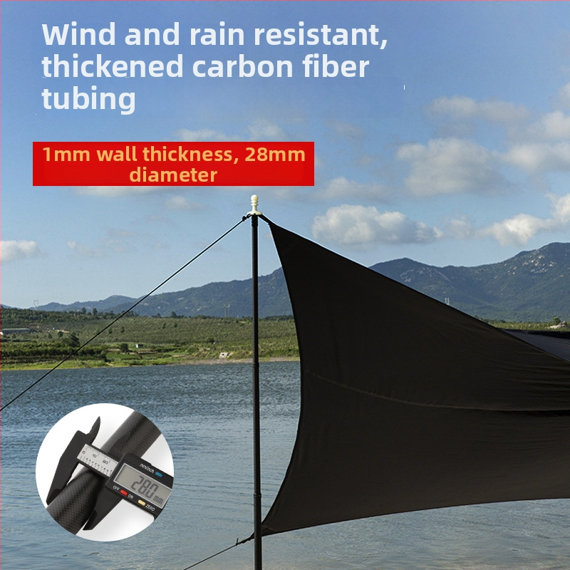 Ράβδος στήριξης ανθρακονημάτων με εσωτερική τοποθέτηση και περιστρεφόμενο κλείδωμα – εξάρτημα για σκηνή κατασκήνωσης