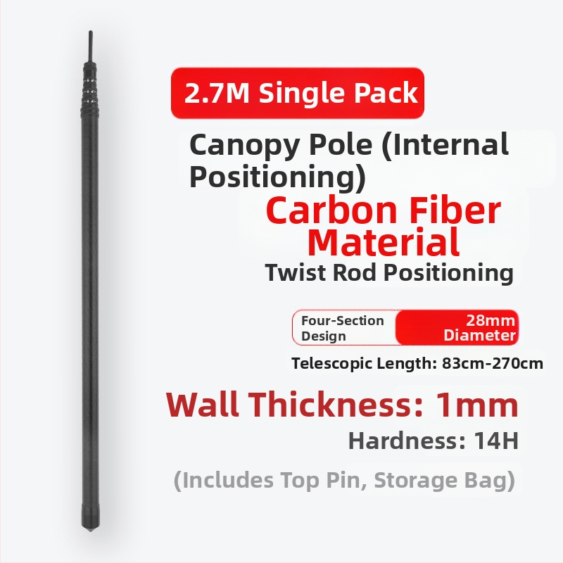 Ράβδος στήριξης ανθρακονημάτων με εσωτερική τοποθέτηση και περιστρεφόμενο κλείδωμα – εξάρτημα για σκηνή κατασκήνωσης