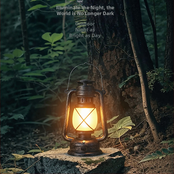 Lumină de camping cu baterie reîncărcabilă încorporată 18650, lampă incandescentă, lanternă portabilă pentru cort în aer liber