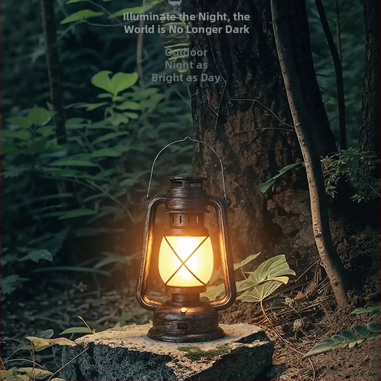 Lumină de camping cu baterie reîncărcabilă încorporată 18650, lampă incandescentă, lanternă portabilă pentru cort în aer liber