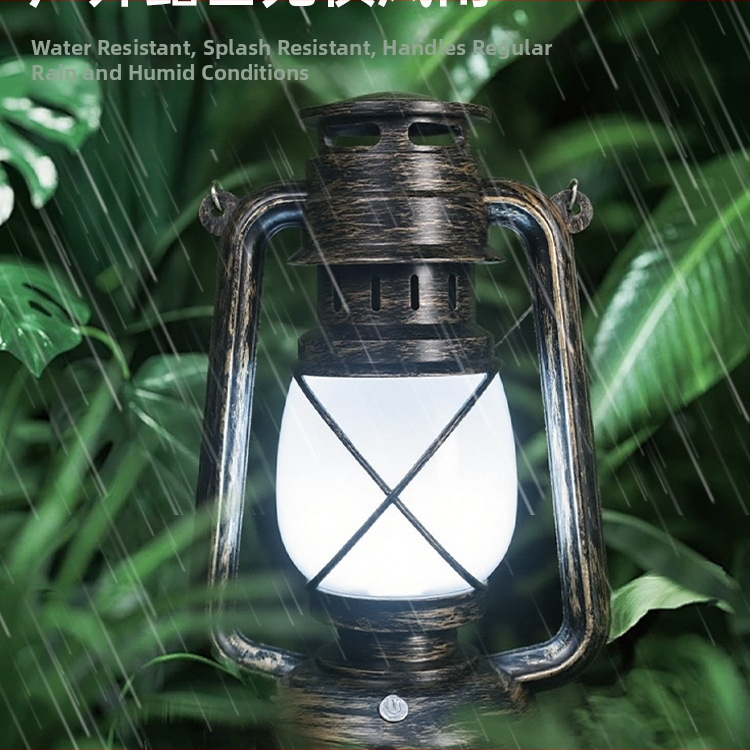 Lumină de camping cu baterie reîncărcabilă încorporată 18650, lampă incandescentă, lanternă portabilă pentru cort în aer liber