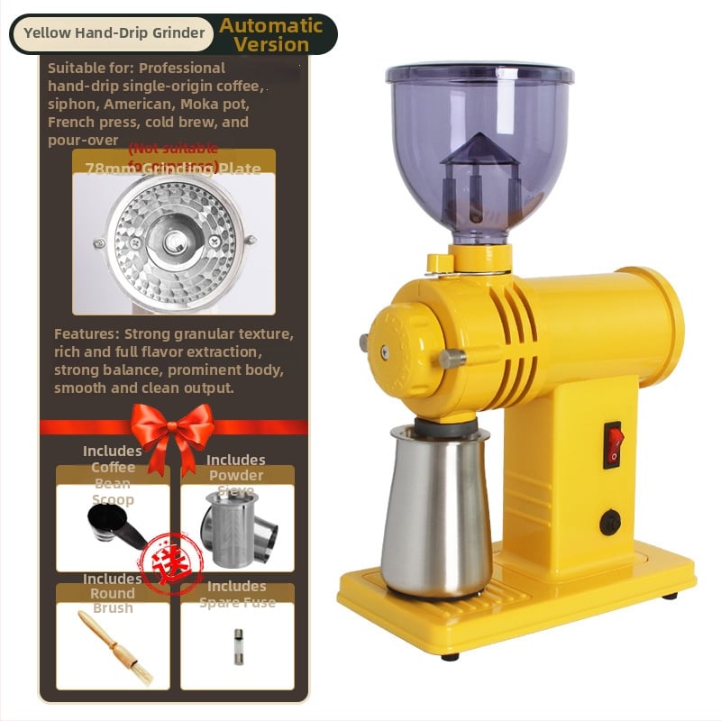 Αλεστήρας καφέ ηλεκτρικός εμπορικός 110V με λειτουργίες Auto και Inching, ισχύς 0.25 kW, βάρος 4.74 kg, κατάλληλος για κόκκους καφέ – ιδανικός για γραφεία, οικίες, καφέ, εστιατόρια