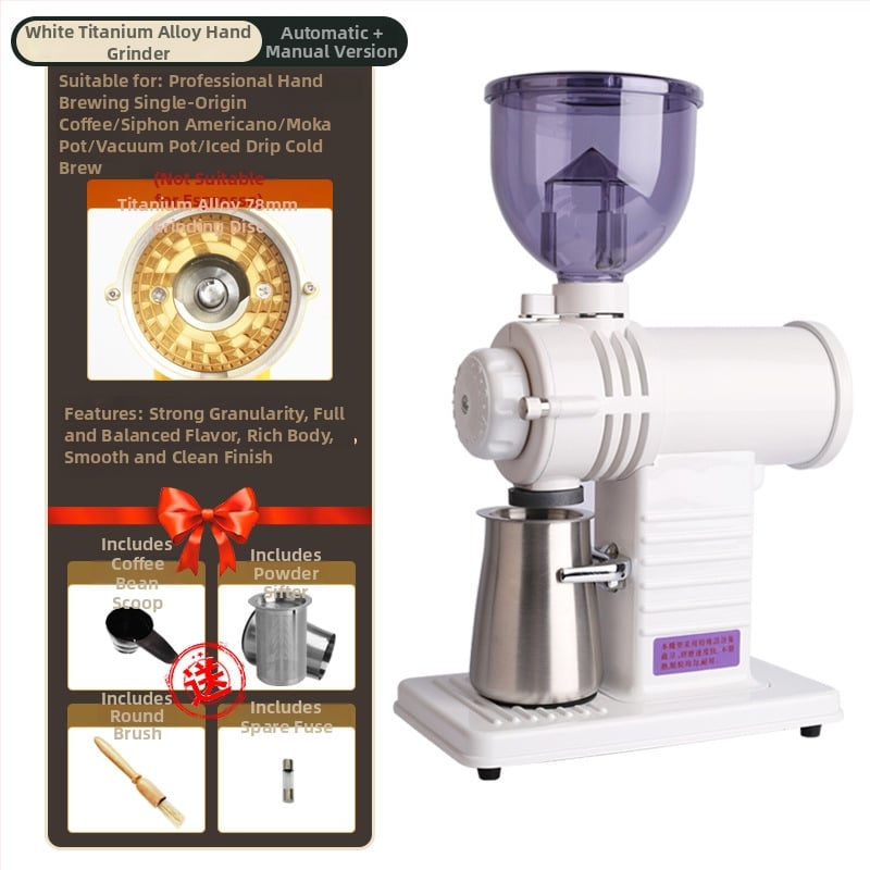 Αλεστήρας καφέ ηλεκτρικός εμπορικός 110V με λειτουργίες Auto και Inching, ισχύς 0.25 kW, βάρος 4.74 kg, κατάλληλος για κόκκους καφέ – ιδανικός για γραφεία, οικίες, καφέ, εστιατόρια