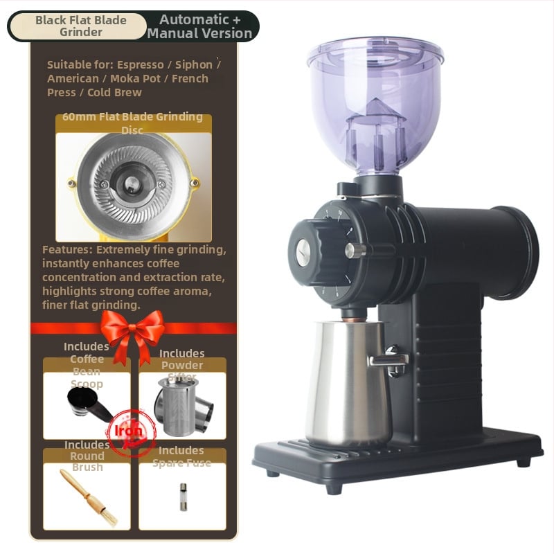 Αλεστήρας καφέ ηλεκτρικός εμπορικός 110V με λειτουργίες Auto και Inching, ισχύς 0.25 kW, βάρος 4.74 kg, κατάλληλος για κόκκους καφέ – ιδανικός για γραφεία, οικίες, καφέ, εστιατόρια