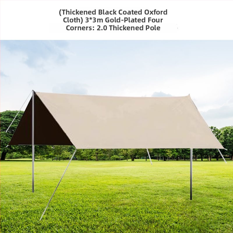 Kemping sátor kültéri árnyékoló, hordozható vinil függönnyel az autó oldalához a tengerparton, Oxford anyag, négyszögletes forma, kézi szerelés, vas tartók, vízállóság 1000