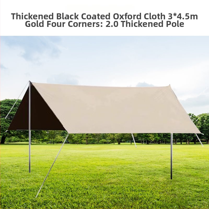 Kemping sátor kültéri árnyékoló, hordozható vinil függönnyel az autó oldalához a tengerparton, Oxford anyag, négyszögletes forma, kézi szerelés, vas tartók, vízállóság 1000