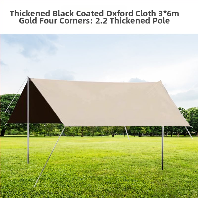 Kemping sátor kültéri árnyékoló, hordozható vinil függönnyel az autó oldalához a tengerparton, Oxford anyag, négyszögletes forma, kézi szerelés, vas tartók, vízállóság 1000