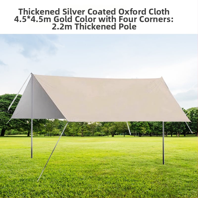 Kemping sátor kültéri árnyékoló, hordozható vinil függönnyel az autó oldalához a tengerparton, Oxford anyag, négyszögletes forma, kézi szerelés, vas tartók, vízállóság 1000