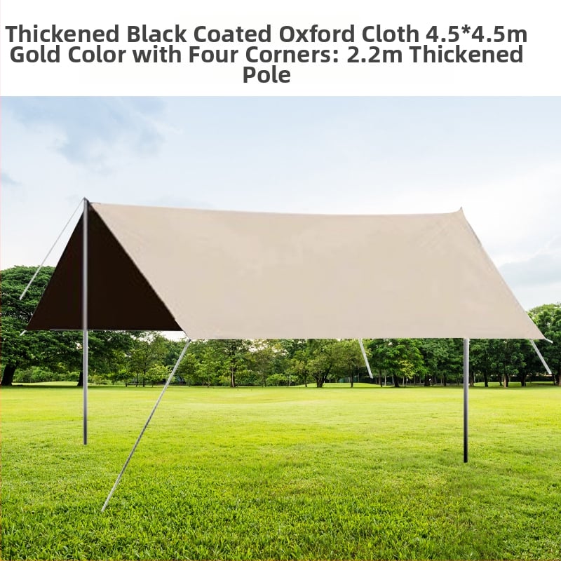 Kemping sátor kültéri árnyékoló, hordozható vinil függönnyel az autó oldalához a tengerparton, Oxford anyag, négyszögletes forma, kézi szerelés, vas tartók, vízállóság 1000