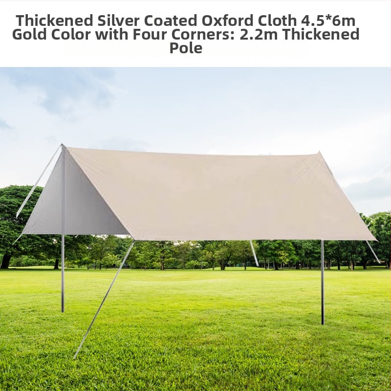 Kemping sátor kültéri árnyékoló, hordozható vinil függönnyel az autó oldalához a tengerparton, Oxford anyag, négyszögletes forma, kézi szerelés, vas tartók, vízállóság 1000