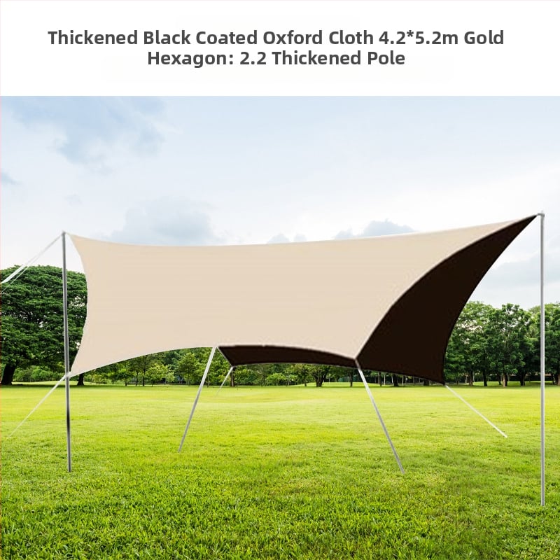 Kemping sátor kültéri árnyékoló, hordozható vinil függönnyel az autó oldalához a tengerparton, Oxford anyag, négyszögletes forma, kézi szerelés, vas tartók, vízállóság 1000