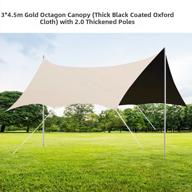 Kemping sátor kültéri árnyékoló, hordozható vinil függönnyel az autó oldalához a tengerparton, Oxford anyag, négyszögletes forma, kézi szerelés, vas tartók, vízállóság 1000