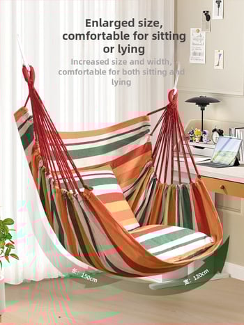 Vászon felületű függőágy, rögzítés nélkül, teherbírás 150 kg, súly 2 kg, testre szabható.