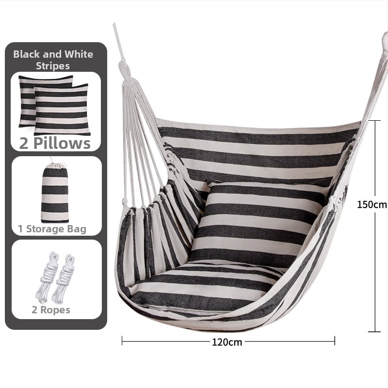 Vászon felületű függőágy, rögzítés nélkül, teherbírás 150 kg, súly 2 kg, testre szabható.