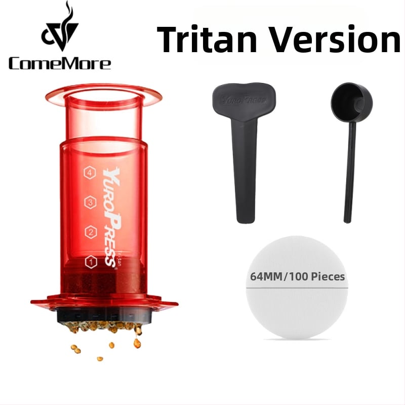 ComeMore Χειροκίνητη Καφετιέρα με Tritan σώμα, πίεση-ενισχυμένη, φορητή για εξωτερική παρασκευή