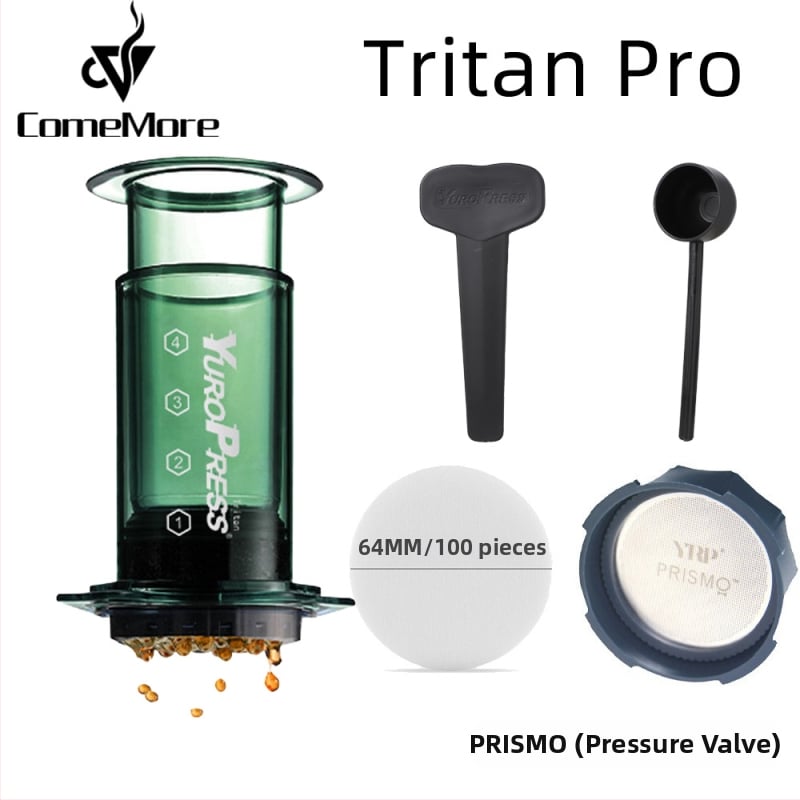 ComeMore Χειροκίνητη Καφετιέρα με Tritan σώμα, πίεση-ενισχυμένη, φορητή για εξωτερική παρασκευή