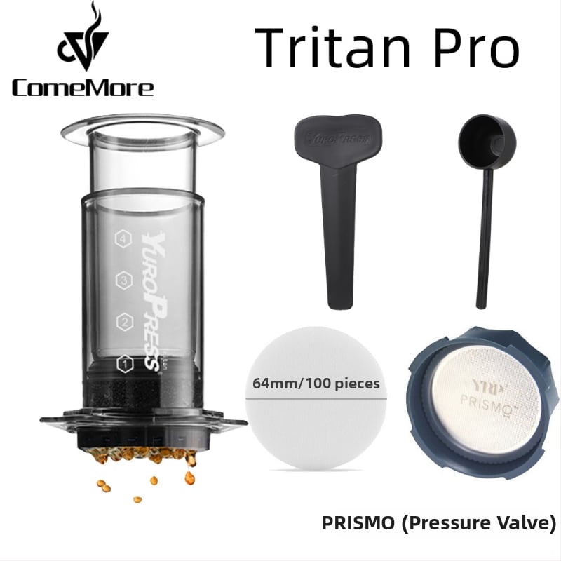 ComeMore Χειροκίνητη Καφετιέρα με Tritan σώμα, πίεση-ενισχυμένη, φορητή για εξωτερική παρασκευή