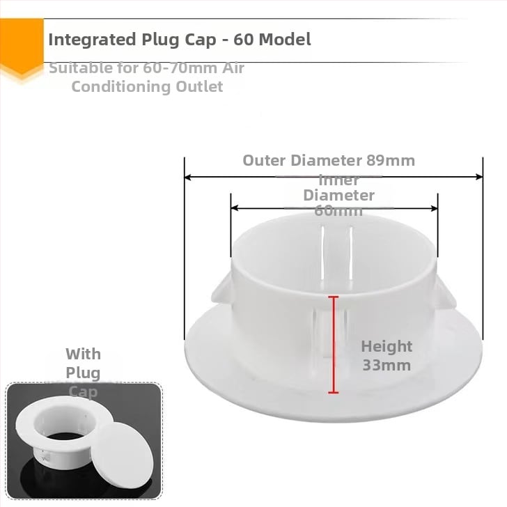 PVC poklop cijevi za zatvaranje otvora klima uređaja, dekorativni poklopac, model 40-150