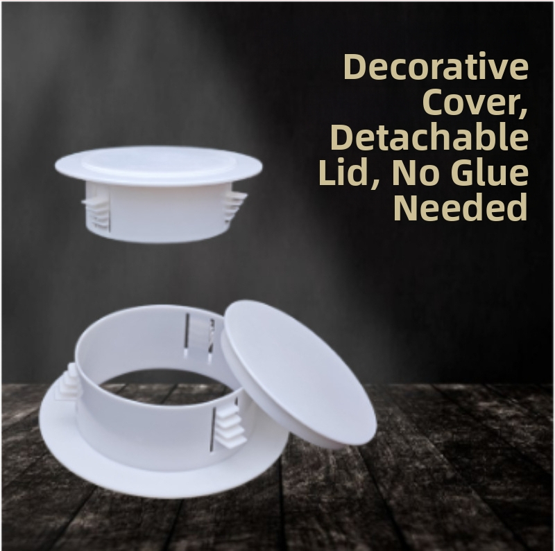 PVC poklop cijevi za zatvaranje otvora klima uređaja, dekorativni poklopac, model 40-150