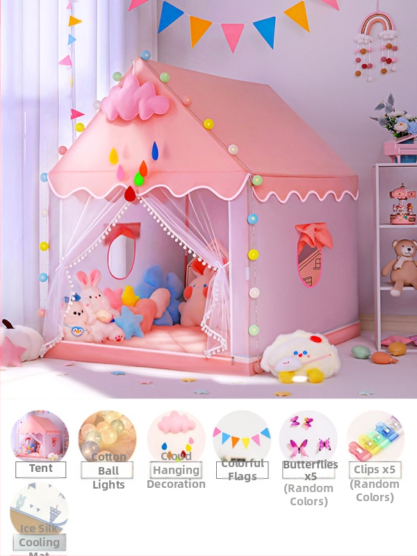 Detský vnútorný stan - pyramídový štýl, jednovrstvá konštrukcia, vyžaduje zloženie, vonkajší stan s vodotesnosťou 1000-1500 mm