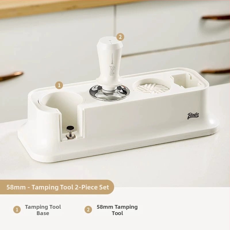 Σετ βάσης καφέ για πορταφίλτρς 51/58 mm — ελαστική παγκόσμια βάση με εξάρτημα συμπίεσης, πλαστική κατασκευή