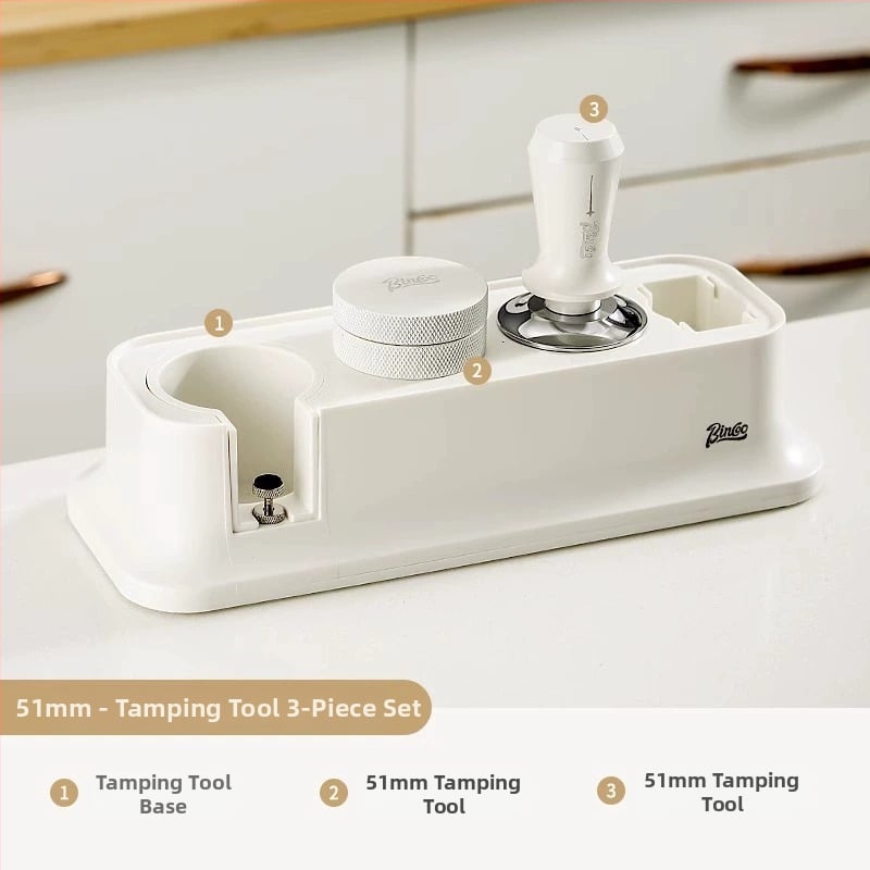 Σετ βάσης καφέ για πορταφίλτρς 51/58 mm — ελαστική παγκόσμια βάση με εξάρτημα συμπίεσης, πλαστική κατασκευή