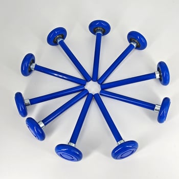 Garázsajtó görgő műanyag bevonatú rúddal és porvédő kupakkal | Anyag: nylon + galvanizált vas | Márka: Kuntai