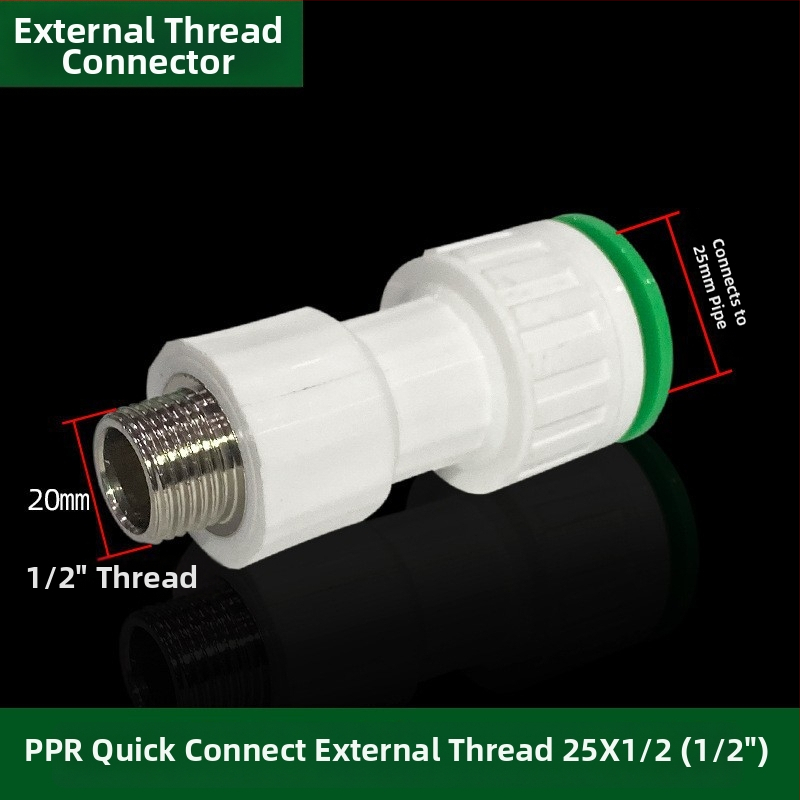 Inline PPR/PE vysokorýchlostné fitingy s rýchlo pripojovacími spojkami, globový ventil a guľový ventil, model 003, hrúbka steny 3 mm, vynikajúca kvalita