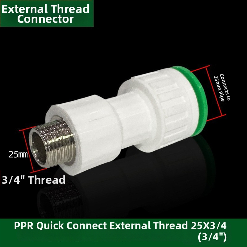 Inline PPR/PE vysokorýchlostné fitingy s rýchlo pripojovacími spojkami, globový ventil a guľový ventil, model 003, hrúbka steny 3 mm, vynikajúca kvalita