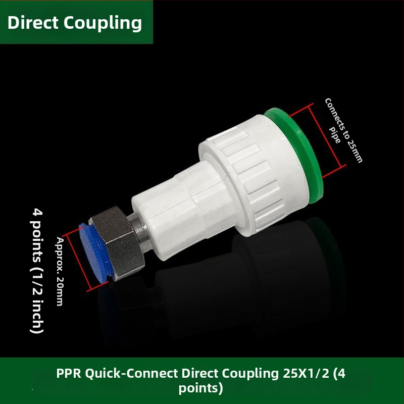 Inline PPR/PE vysokorýchlostné fitingy s rýchlo pripojovacími spojkami, globový ventil a guľový ventil, model 003, hrúbka steny 3 mm, vynikajúca kvalita