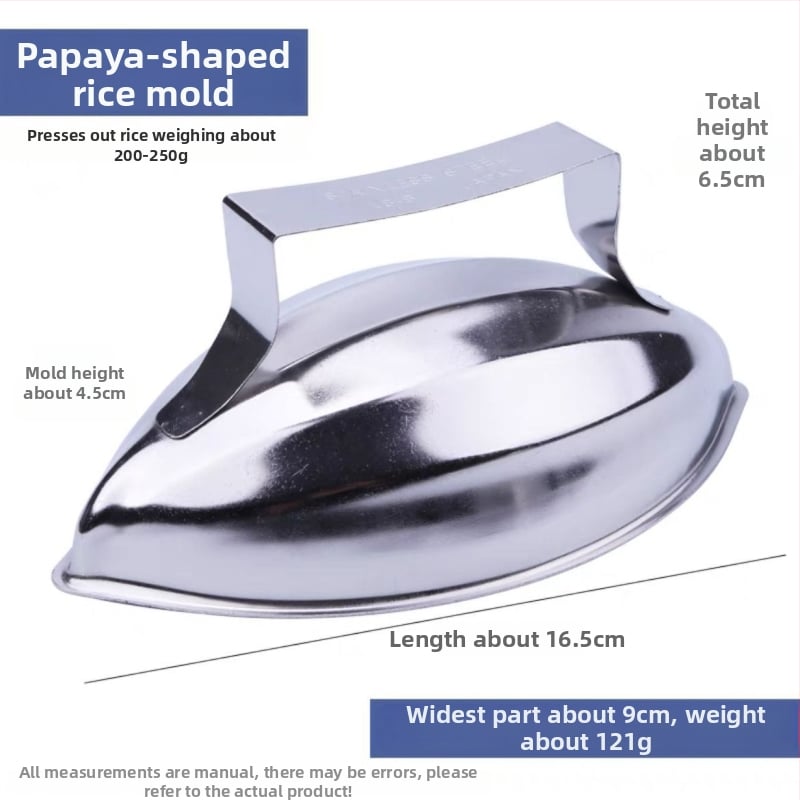Ιαπωνικού στυλ φόρμα ρυζιού για ομελέτα από ανοξείδωτο ατσάλι 304, σε σχήμα παπάγια-κολοκύθα, κατάλληλη για σάντουις με ρύζι και τηγανητό ρύζι