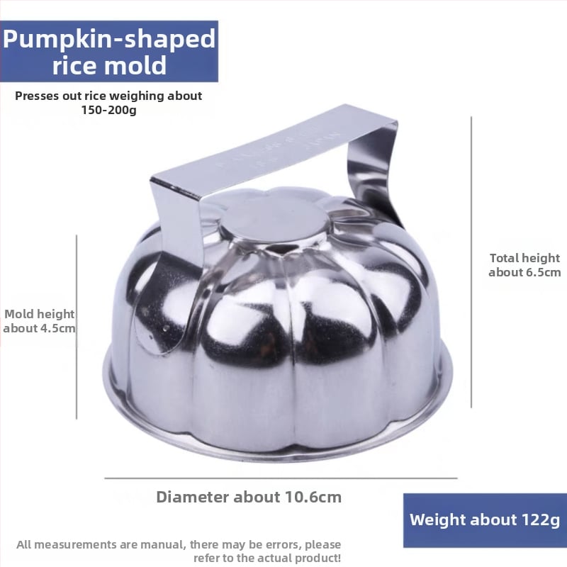 Ιαπωνικού στυλ φόρμα ρυζιού για ομελέτα από ανοξείδωτο ατσάλι 304, σε σχήμα παπάγια-κολοκύθα, κατάλληλη για σάντουις με ρύζι και τηγανητό ρύζι