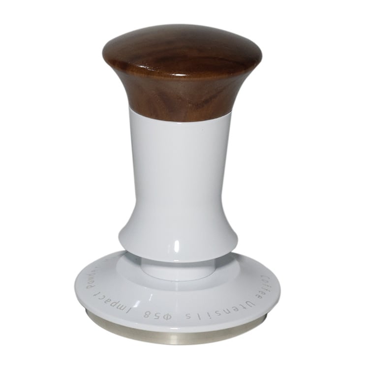 Ταμπερ καφέ για ημι-αυτοματες μηχανές εσπρέσο – καρυδιά, αλουμίνιο και ανοξείδωτο χάλυβα; σχέδιο πίεσης με υδάτινη ισορροπία