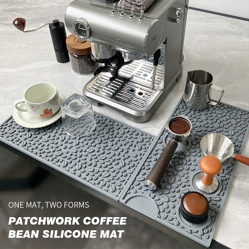Μάτ σιλικόνης για μηχανή καφέ – αντιολισθητικό, ανθεκτικό σε υψηλές θερμοκρασίες, δίσκος σταγόνων, επιφάνεια πάγκου