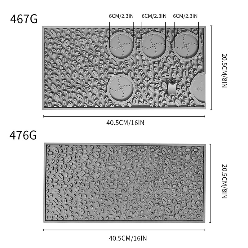Μάτ σιλικόνης για μηχανή καφέ – αντιολισθητικό, ανθεκτικό σε υψηλές θερμοκρασίες, δίσκος σταγόνων, επιφάνεια πάγκου