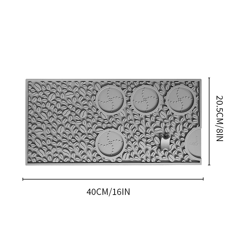 Μάτ σιλικόνης για μηχανή καφέ – αντιολισθητικό, ανθεκτικό σε υψηλές θερμοκρασίες, δίσκος σταγόνων, επιφάνεια πάγκου