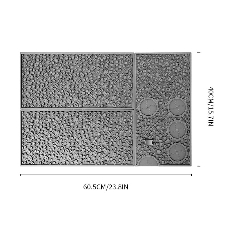 Μάτ σιλικόνης για μηχανή καφέ – αντιολισθητικό, ανθεκτικό σε υψηλές θερμοκρασίες, δίσκος σταγόνων, επιφάνεια πάγκου