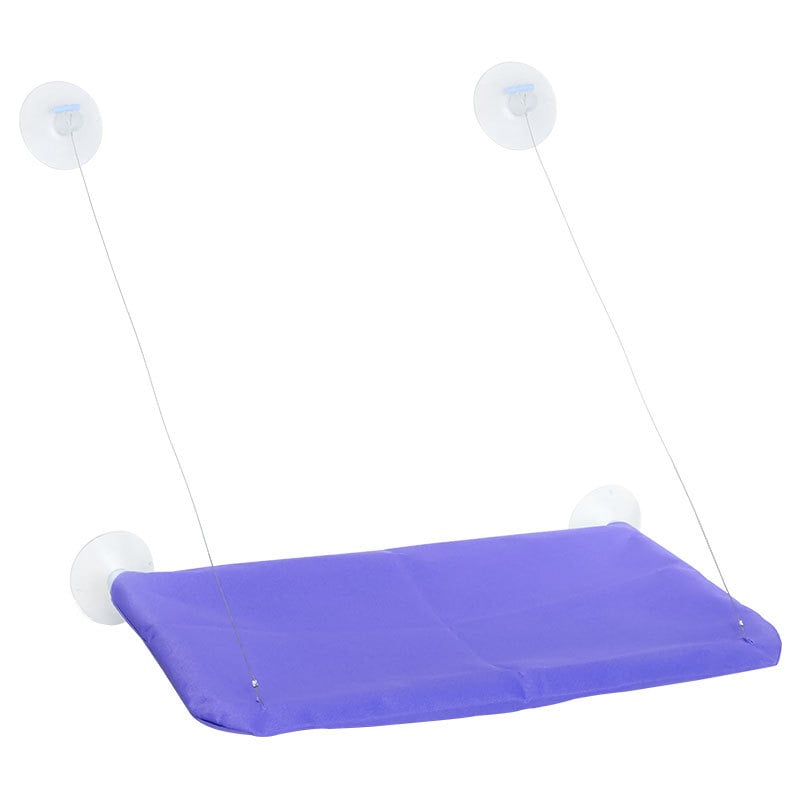 Hartley γατό-χαμάκ φωλιά: κρεμαστό με βεντούζες, αναδιπλούμενο κρεβάτι παραθύρου, από ύφασμα