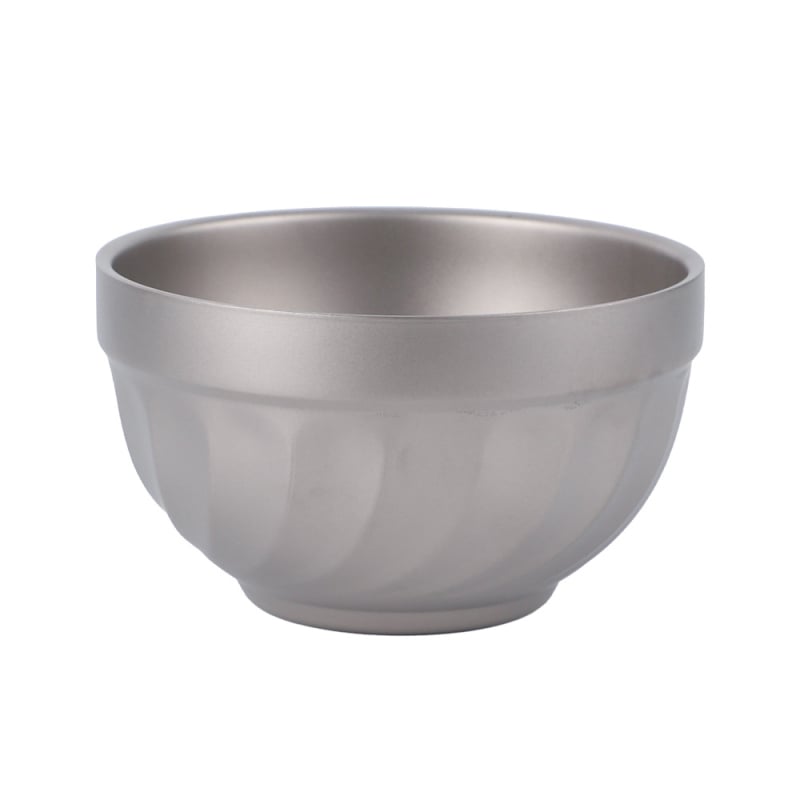 Титаниева осмоъгълна купа за къмпинг, преносима и ултралека, двойнослойна топлоизолация, тегло 98 г