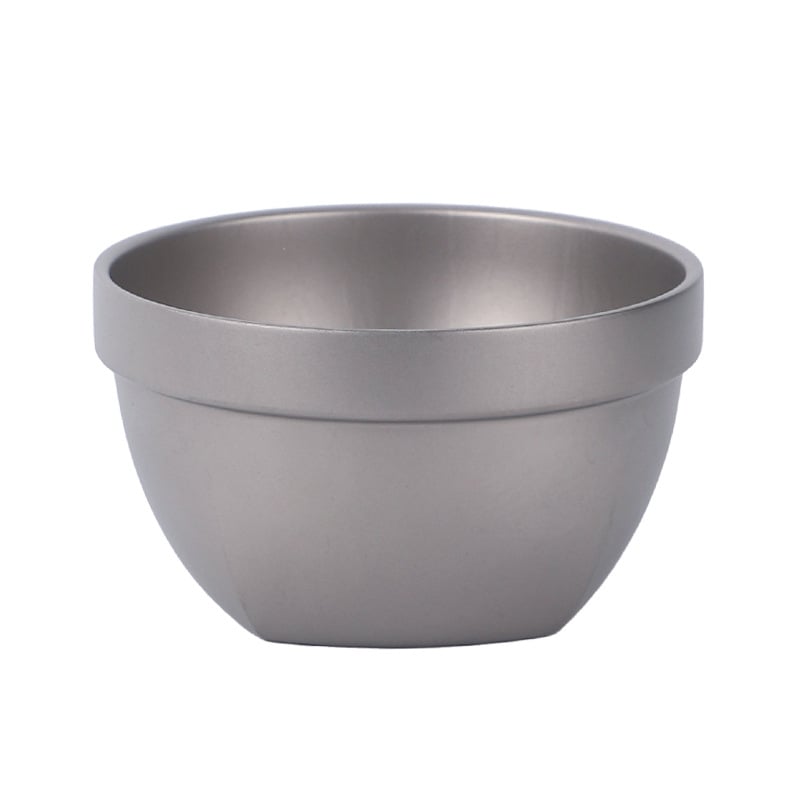 Титаниева осмоъгълна купа за къмпинг, преносима и ултралека, двойнослойна топлоизолация, тегло 98 г