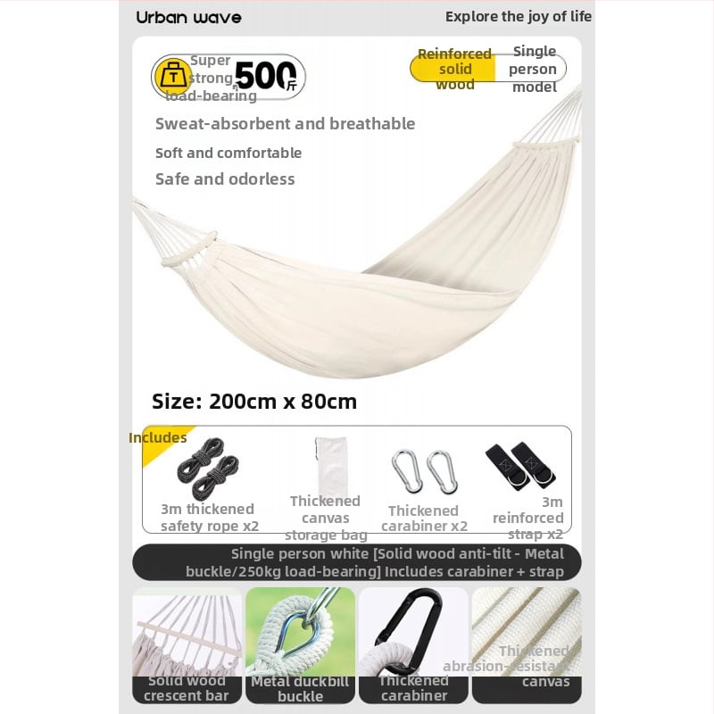 Oldalsó védőrúddal ellátott függőágy; felnőttek és gyerekek számára; vászon anyag; teherbírás 250 kg; vastagított kötéllel