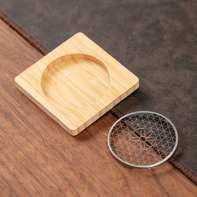 Okrugli tamjanik, kineskog stila, materijal Phoebe, nehrđajući čelik mrežasti držač, polu-ručno i polu-mehaničko izrađivanje