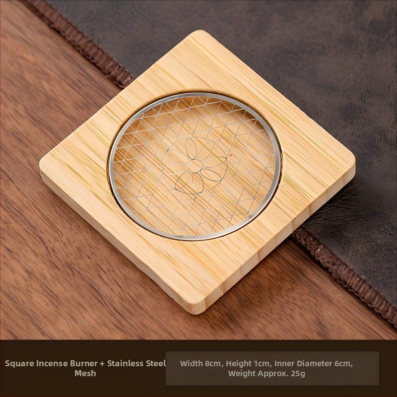 Okrúhly kadidlový horák, čínskeho štýlu, materiál Phoebe, nerezový sieťový držiak, poloautomatické a polo-mechanické spracovanie