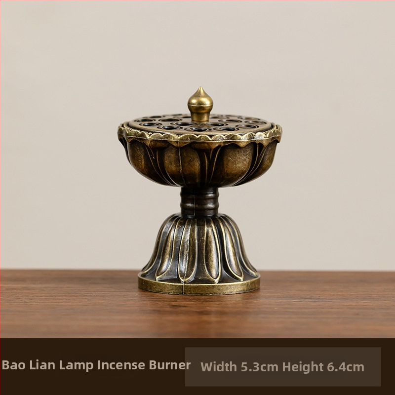 Okrúhly kadidlový horák, čínskeho štýlu, materiál Phoebe, nerezový sieťový držiak, poloautomatické a polo-mechanické spracovanie