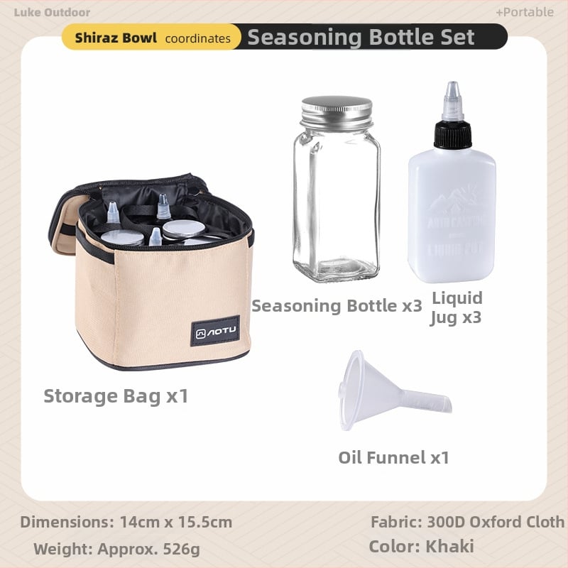 Комплект съдове за къмпинг – 304 неръждаема стомана, чайник, тенджера и вок за 3-5 човека