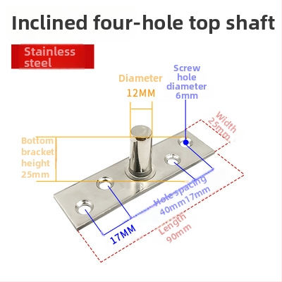 Set podových pružín pre rámové sklenené dvere: horná osová platňa, pevný náhon, horný T-typ jadro; Materiál: 304/201 nerezová oceľ alebo galvanizovaná oceľ; Štýl: moderný minimalizmus